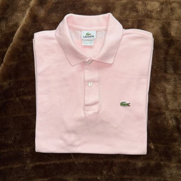 Lacoste Men’s Sz 5 Pale Pink Polo Made in El Salvador in MINT CONDITION - Picture 4 of 6